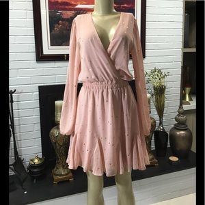MI AMI Dusty Rose Faux Wrap dress